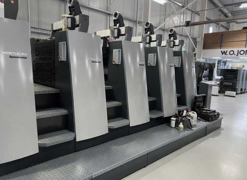 Heidelberg press at W. O. Jones commercial printers in Llangefni